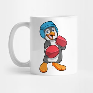 Penguin at Boxing with Boxing gloves & Helmet Mug